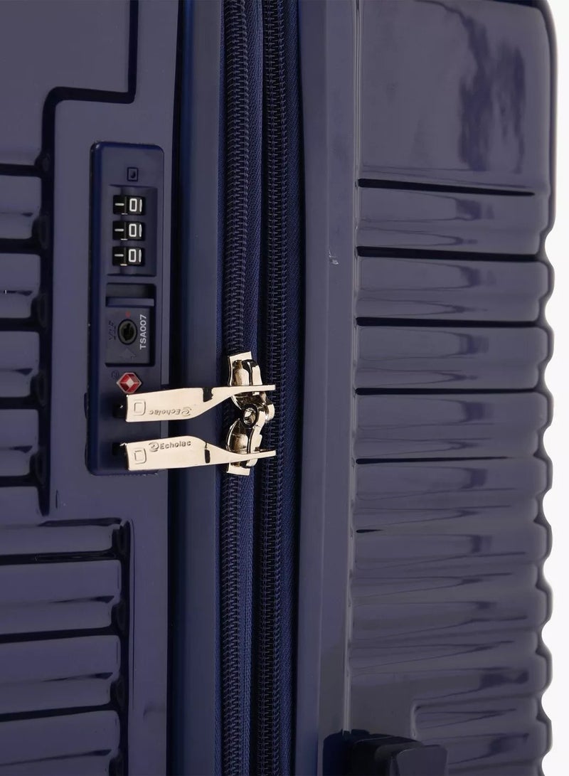 Echolac Extravagant 82 Cm Hardcase 4-Double Wheeled Expandable Check-In Luggage Trolley - Blue - Image 5